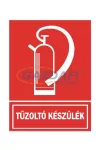 "Tűzoltó készülék" Utánvilágító tábla, 150x200mm