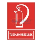   "Tűzoltó készülék" Utánvilágító tábla, 150x200mm