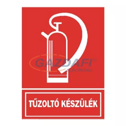   "Tűzoltó készülék" Utánvilágító tábla, 150x200mm