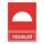 "Tűzjelző" Utánvilágító tábla, 150x200mm