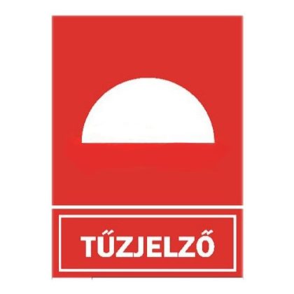 "Tűzjelző" Utánvilágító tábla, 150x200mm