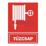 "Tűzcsap" Utánvilágító tábla, 150x200mm