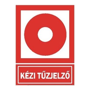 "Kézi tűzjelző" Utánvilágító tábla, 150x200mm