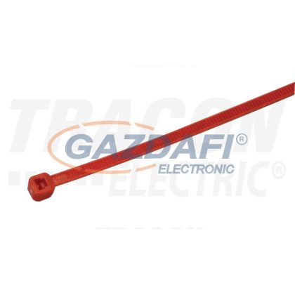   TRACON 150P Normál kábelkötegelő, piros 140×3.6mm, D=2-36mm, PA6.6, 100 db/csomag