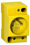 SCHNEIDER 15324 Acti9 iPC 2P + E double pin socket, 16A, yellow
