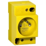   SCHNEIDER 15324 Acti9 iPC 2P + E double pin socket, 16A, yellow