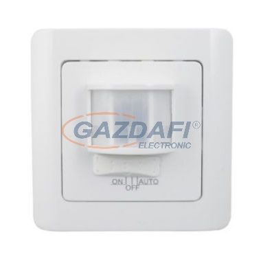 GAO 15379 Süllyesztett fali mozgásérzékelő, 120 fokos, fehér, max. 12m, IP20, 500W, 180VA