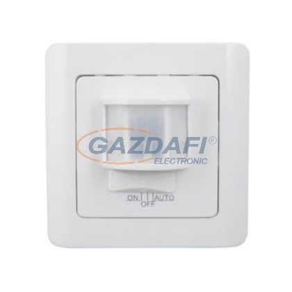   GAO 15379 Süllyesztett fali mozgásérzékelő, 120 fokos, fehér, max. 12m, IP20, 500W, 180VA