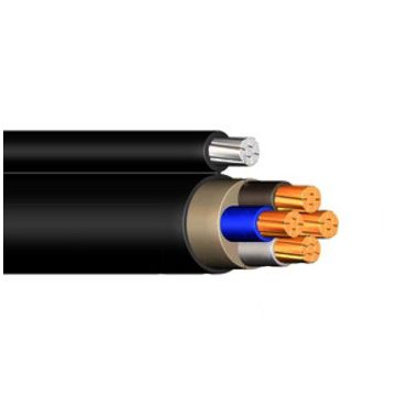 YMT 5x10mm2 Cable with support wire, PVC RM 300 / 500V black