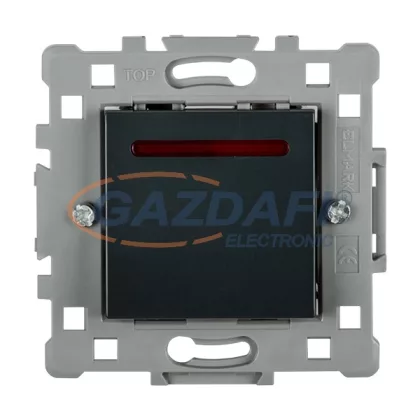   ELMARK "Splendor" süllyesztett jelzfényes egypólusú kapcsoló, sötétszürke