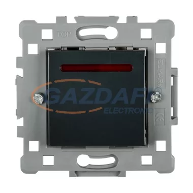 ELMARK "Splendor" süllyesztett jelzfényes váltókapcsoló, sötétszürke