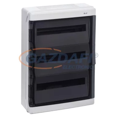 ELEKTRO-PLAST 1608-01 "Galant" falon kívüli, UV álló elosztó, IP65, 54 modul, 3x18 ELEKTRO-PLAST 1608-01 "Galant" falon kívüli, UV álló elosztó, IP65, 54 modul, 3x18