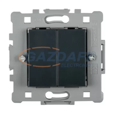 ELMARK "Splendor" süllyesztett dupla váltókapcsoló, sötétszürke