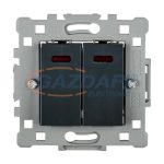   ELMARK "Splendor" süllyesztett jelzfényes csillárkapcsoló, sötétszürke