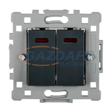 ELMARK "Splendor" süllyesztett jelzfényes csillárkapcsoló, sötétszürke