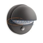   PHILIPS June 162469316 mozgásérzékelő fali lámpa, 1x12W 230V E27 741Lm, antracit