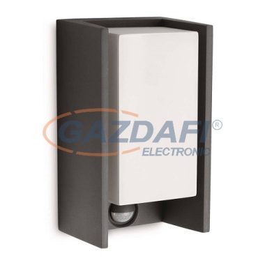 PHILIPS Bridge 163529316 mozgásérzékelő fali lámpa, 1x15W 230V E27 970Lm, antracit