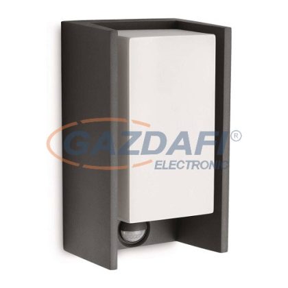   PHILIPS Bridge 163529316 mozgásérzékelő fali lámpa, 1x15W 230V E27 970Lm, antracit