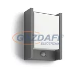   PHILIPS Arbour 164619316 IR LED mozgásérzékelő fali lámpa 1x6W 230V 600Lm, antracit