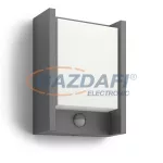   PHILIPS Arbour 1646193P3 IR LED mozgásérzékelő fali lámpa 6W 230V 4000K 600Lm, antracit