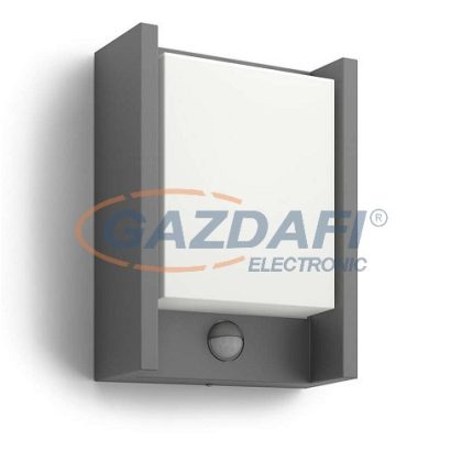   PHILIPS Arbour 1646193P3 IR LED mozgásérzékelő fali lámpa 6W 230V 4000K 600Lm, antracit