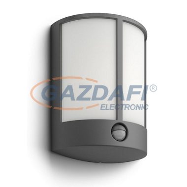PHILIPS Stock 164659316 IR LED mozgásérzékelő fali lámpa, 1x6W 230V 600Lm, antracit
