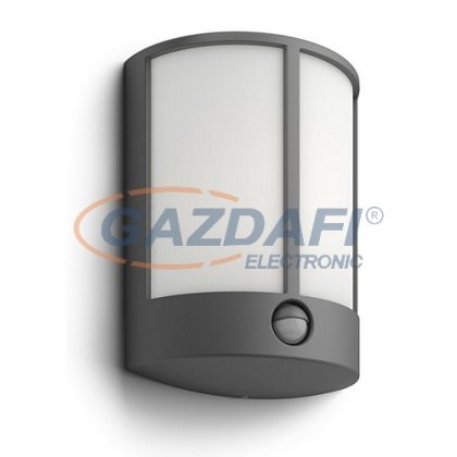   PHILIPS Stock 164659316 IR LED mozgásérzékelő fali lámpa, 1x6W 230V 600Lm, antracit