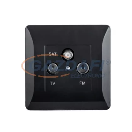   ELMARK "Splendor" süllyesztett TV-R-SAT aljzat, sötétszürke