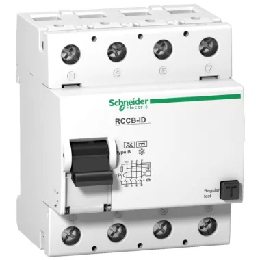 SCHNEIDER 16765 Acti9 RCCB-ID B áram-védőkapcsoló, B osztály, 4P, 125A, 300mA-S (Fi-relé)
