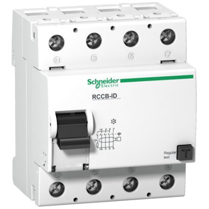   SCHNEIDER 16908 Acti9 RCCB-ID 125 A circuit breaker, class AC, 4P, 125A, 500mA