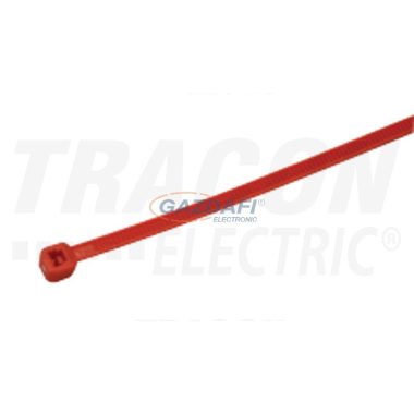 TRACON 170P Normál kábelkötegelő, piros 200×3.6mm, D=2-50mm, PA6.6, 100 db/csomag