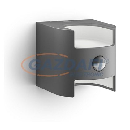   PHILIPS Grass 173229316 IR LED mozgásérzékelő fali lámpa, 2x4.5W 800Lm, antracit