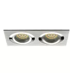   KANLUX "Seidy" süllyesztett lámpatest, MR16, 12V, 2x50W, alumínium, billenthető