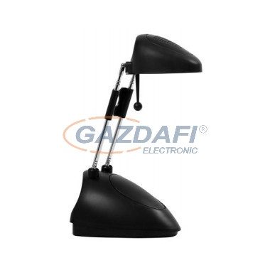 KANLUX "Neli" asztali lámpa, GY6, 35, 35W, fekete, IP20, műanyag, alumínium, üveg