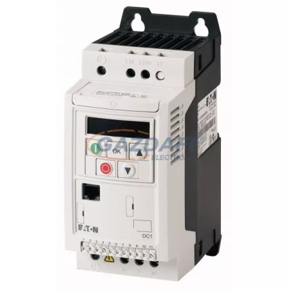 Eaton 185803 DC1-122D3FN-A20CE1 Frekvenciav. 1~/3~230V 2,3A, 0,37kW, EMC, IP20 Eaton 185803 DC1-122D3FN-A20CE1 Frekvenciav. 1~/3~230V 2,3A, 0,37kW, EMC, IP20