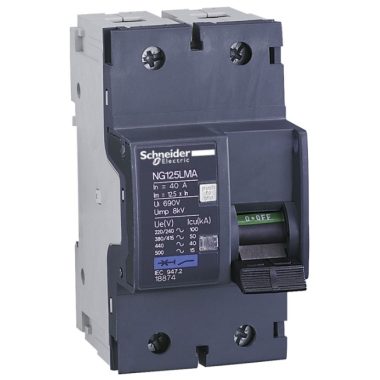 SCHNEIDER 18869 Acti9 NG125L circuit breaker, 2P, MA, 6.3A