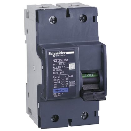 SCHNEIDER 18876 Acti9 NG125L circuit breaker, 2P, MA, 80A