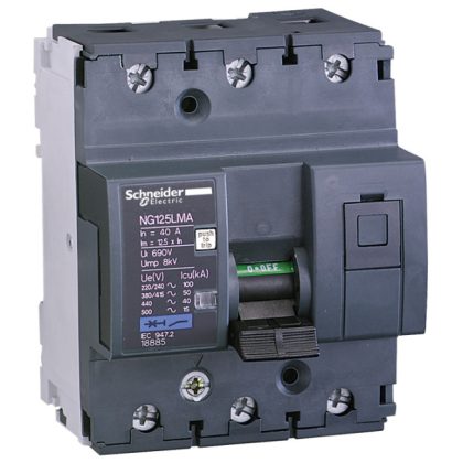 SCHNEIDER 18879 Acti9 NG125L circuit breaker, 3P, MA, 4A