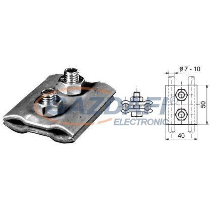   S&G Tűzihorganyzott párhuzamos összekötő kapocs, Fe/Zn, 0,11kg