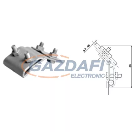 S&G Tűzihorganyzott ereszcsatorna kapocs, Fe/Zn, 0,28kg