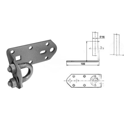   S&G Tűzihorganyzott „L” profilú fix távolságtartó szigetelt felfogórúdhoz