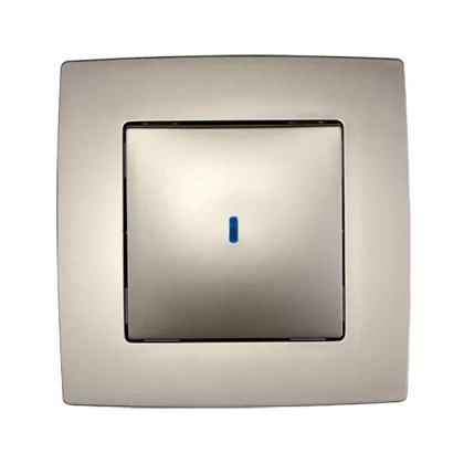 ELMARK "City" süllyesztett váltókapcsoló jelzfénnyel, metál pezsgő