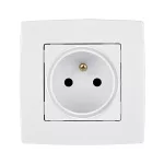   ELMARK "City" süllyesztett francia típusú dugalj, metál fehér