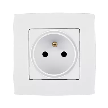 ELMARK "City" süllyesztett francia típusú dugalj, metál fehér