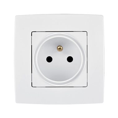 ELMARK "City" süllyesztett francia típusú dugalj, metál fehér