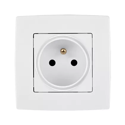 ELMARK "City" süllyesztett francia típusú dugalj, metál fehér