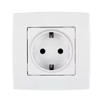 ELMARK "City" süllyesztett dugalj, metál fehér