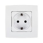 ELMARK "City" süllyesztett dugalj, metál fehér