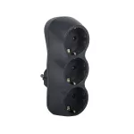 ELMARK hálózati 3-as elosztó, grafit, 16A, 3500W