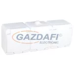   ELMARK csapfedeles, vízálló hármas dugalj, falon kívüli, IP44, fehér